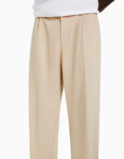 HOMME BERSHKA Pantalons et jeans*Pantalon tailleur semi-jogger wide