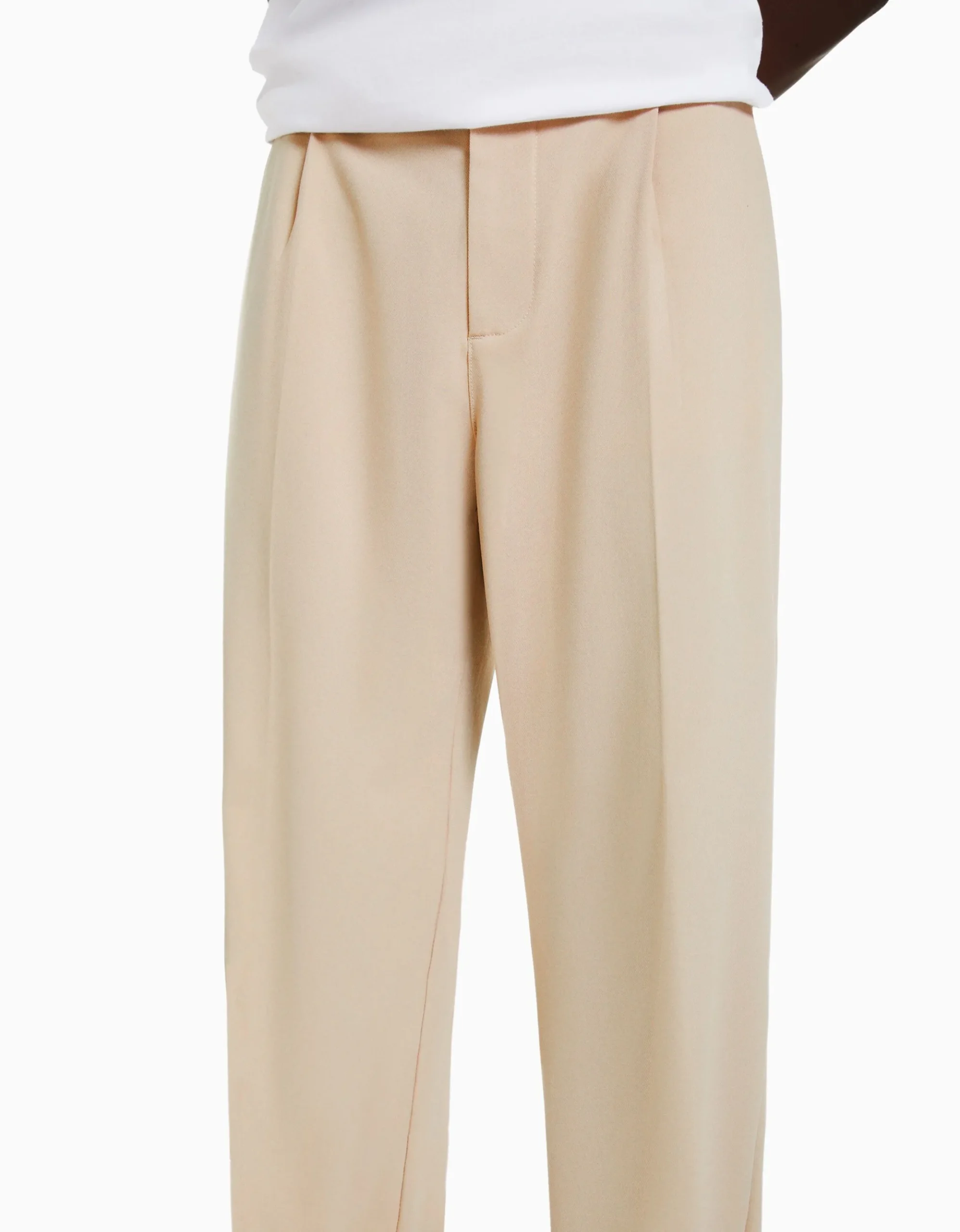 HOMME BERSHKA Pantalons et jeans*Pantalon tailleur semi-jogger wide