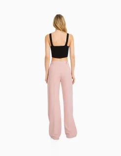 FEMME BERSHKA Basiques*Pantalon tailoring wide leg passants