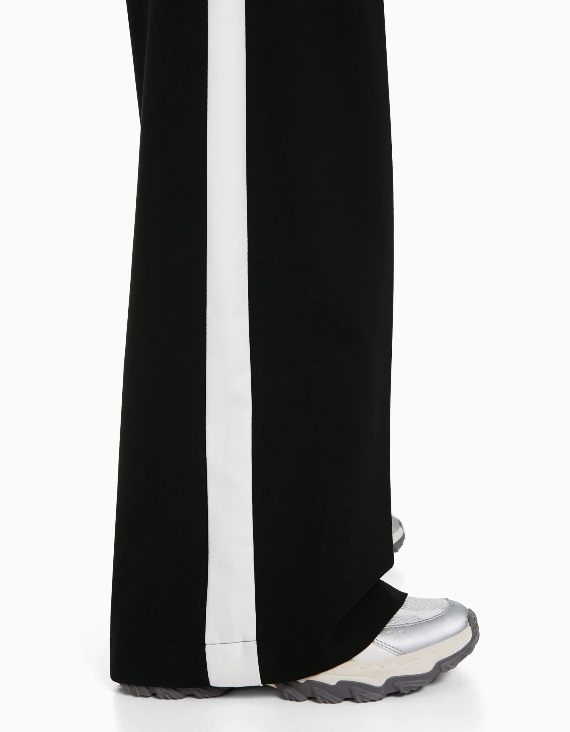 FEMME BERSHKA Vêtements*Pantalon tailoring wide leg bande latérale
