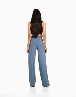 FEMME BERSHKA Vêtements*Pantalon tailoring wide leg passants