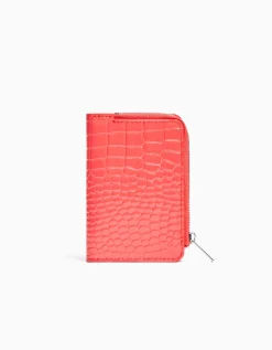 FEMME BERSHKA Tout voir*Porte-monnaie effet verni gravé imprimé animal