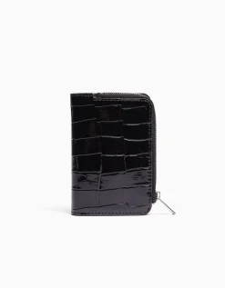 FEMME BERSHKA Tout voir*Porte-monnaie effet verni gravé imprimé animal