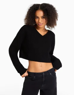 FEMME BERSHKA Pulls*Pull à col en V