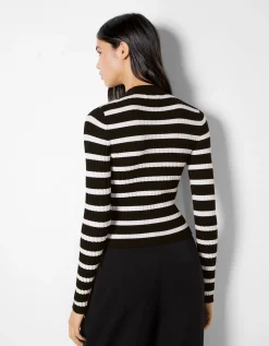 FEMME BERSHKA Pulls*Pull bord-côte col roulé