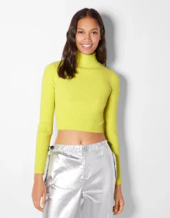 FEMME BERSHKA Pulls*Pull bord-côte col roulé