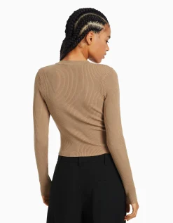 FEMME BERSHKA Maille*Pull col rond