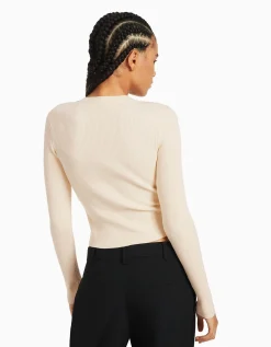FEMME BERSHKA Maille*Pull col rond