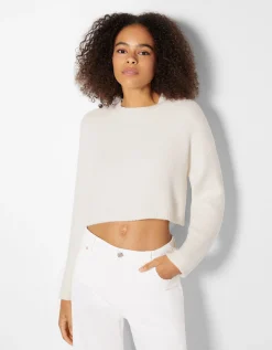 FEMME BERSHKA Maille*Pull col rond