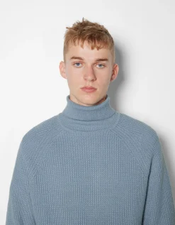 HOMME BERSHKA Pulls et gilets*Pull col roulé épais