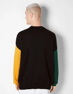 HOMME BERSHKA Pulls et gilets*Pull couleur block