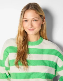 FEMME BERSHKA Maille*Pull rayé à col rond
