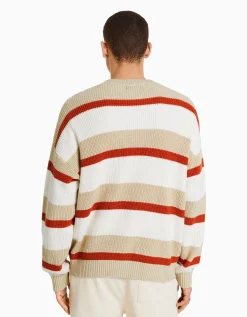 HOMME BERSHKA Vêtements*Pull rayures horizontales