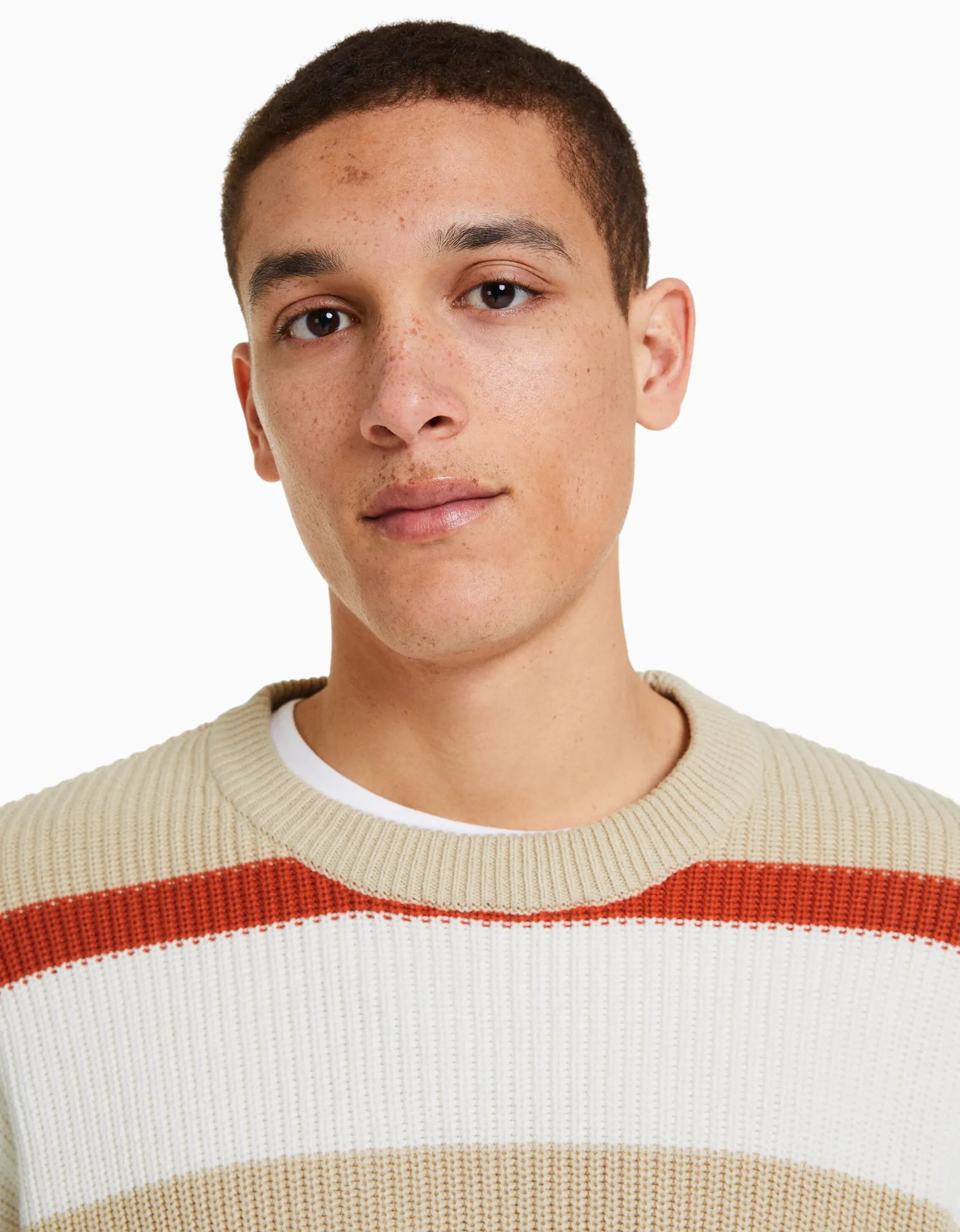 HOMME BERSHKA Vêtements*Pull rayures horizontales
