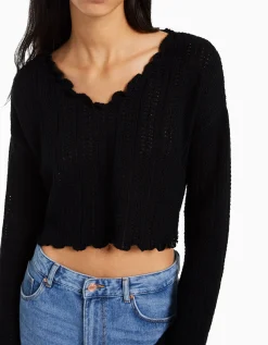 FEMME BERSHKA Maille*Pull rustique
