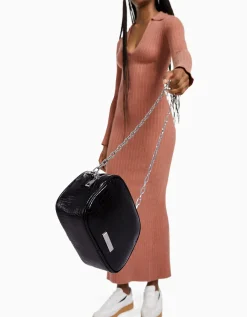 FEMME BERSHKA Best sellers*Sac anse texturé double fermeture Éclair