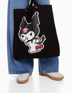 FEMME BERSHKA Cartoons*Sac cabas toile imprimé Kuromi