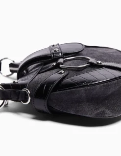 FEMME BERSHKA Accessoires*Sac denim anse gravure imprimé animal