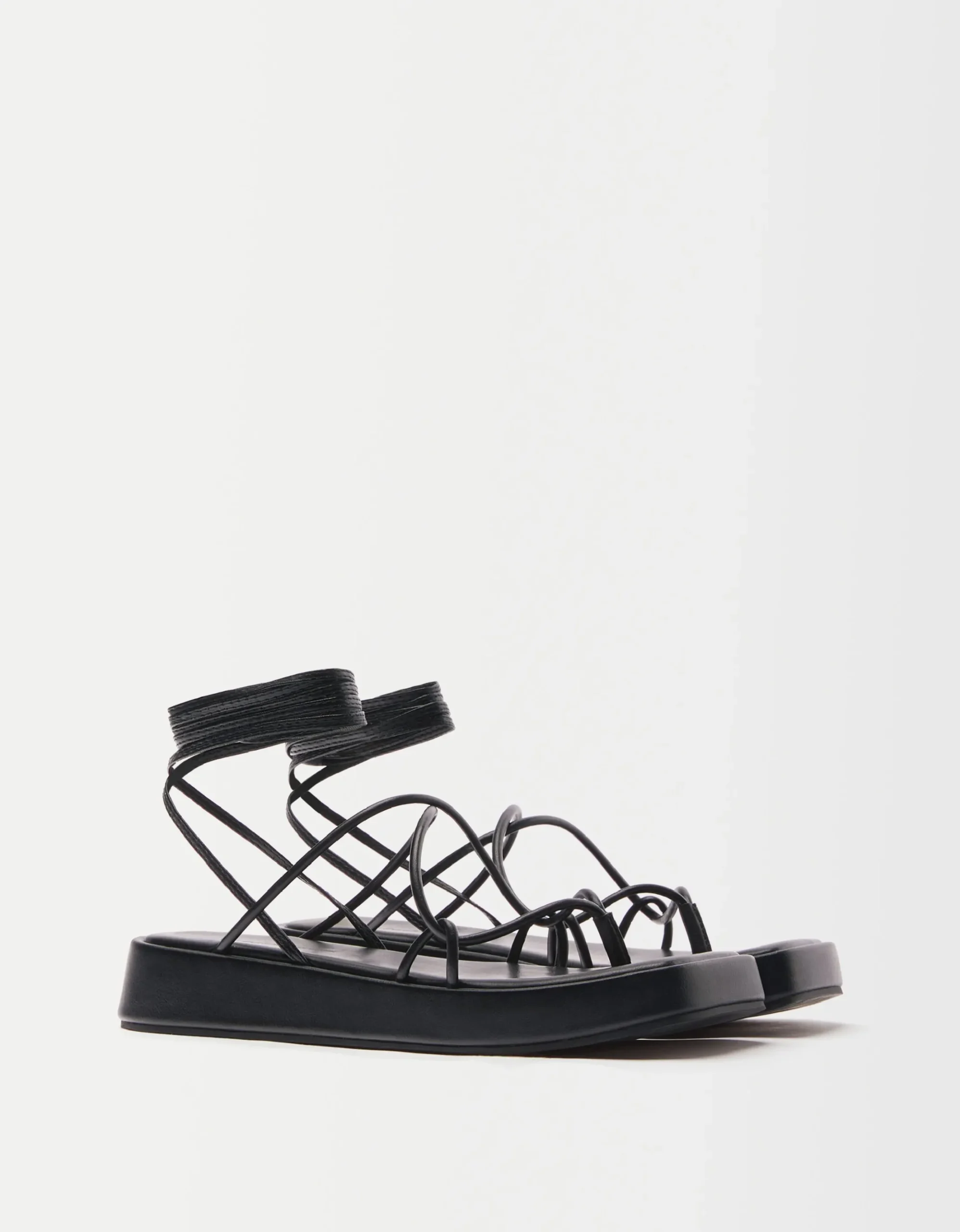FEMME BERSHKA Sandales*Sandales plates plateforme brides cheville