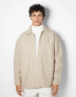 HOMME BERSHKA Blousons et manteaux*Surchemise basique