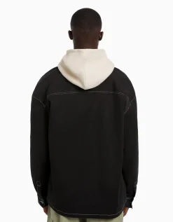 HOMME BERSHKA Vêtements*Surchemise coton fil contraste