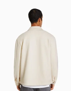 HOMME BERSHKA Blousons et manteaux*Surchemise imitation daim