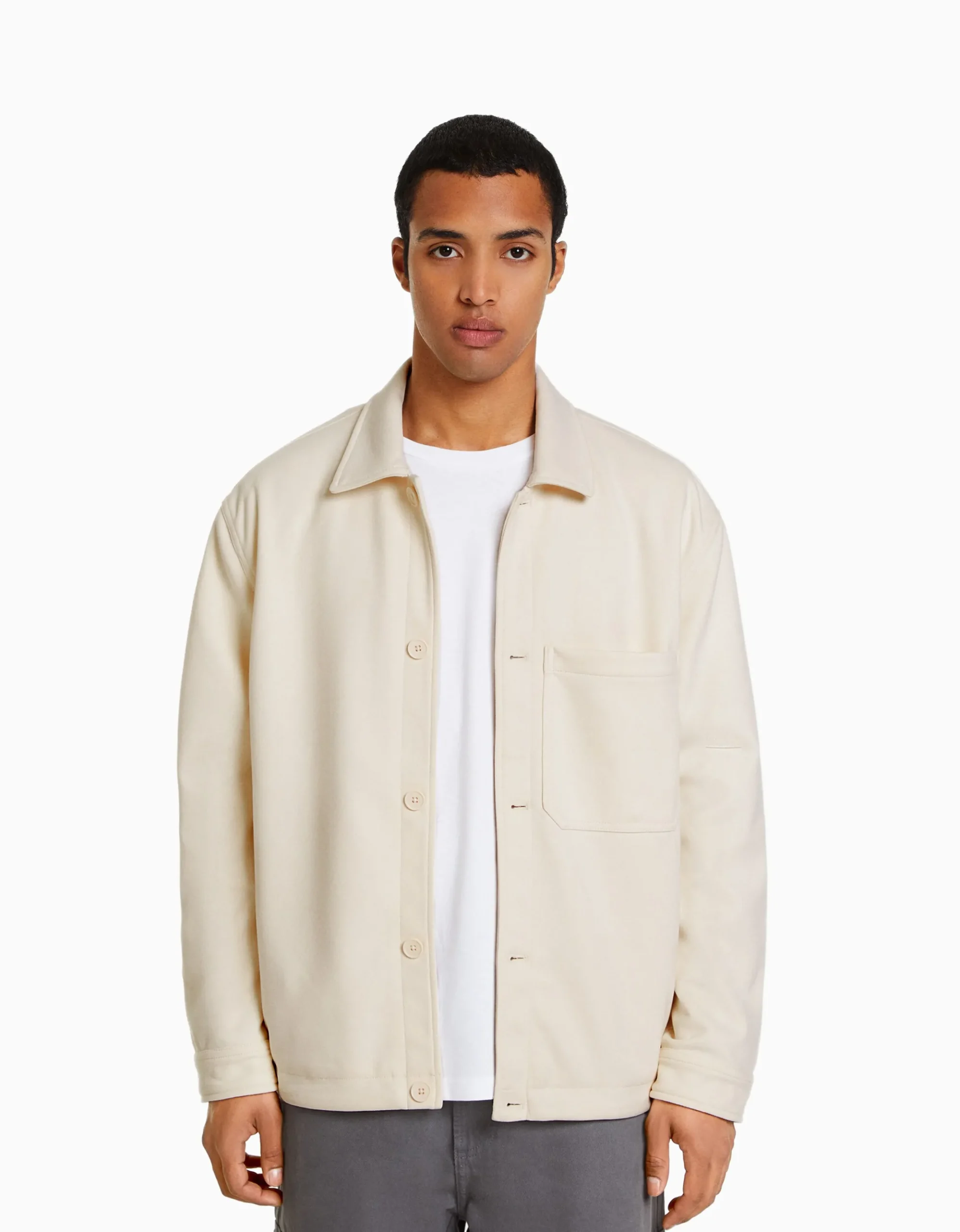 HOMME BERSHKA Vêtements*Surchemise imitation daim