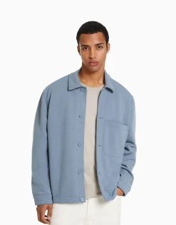 HOMME BERSHKA Vêtements*Surchemise imitation daim