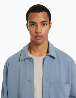 HOMME BERSHKA Vêtements*Surchemise imitation daim