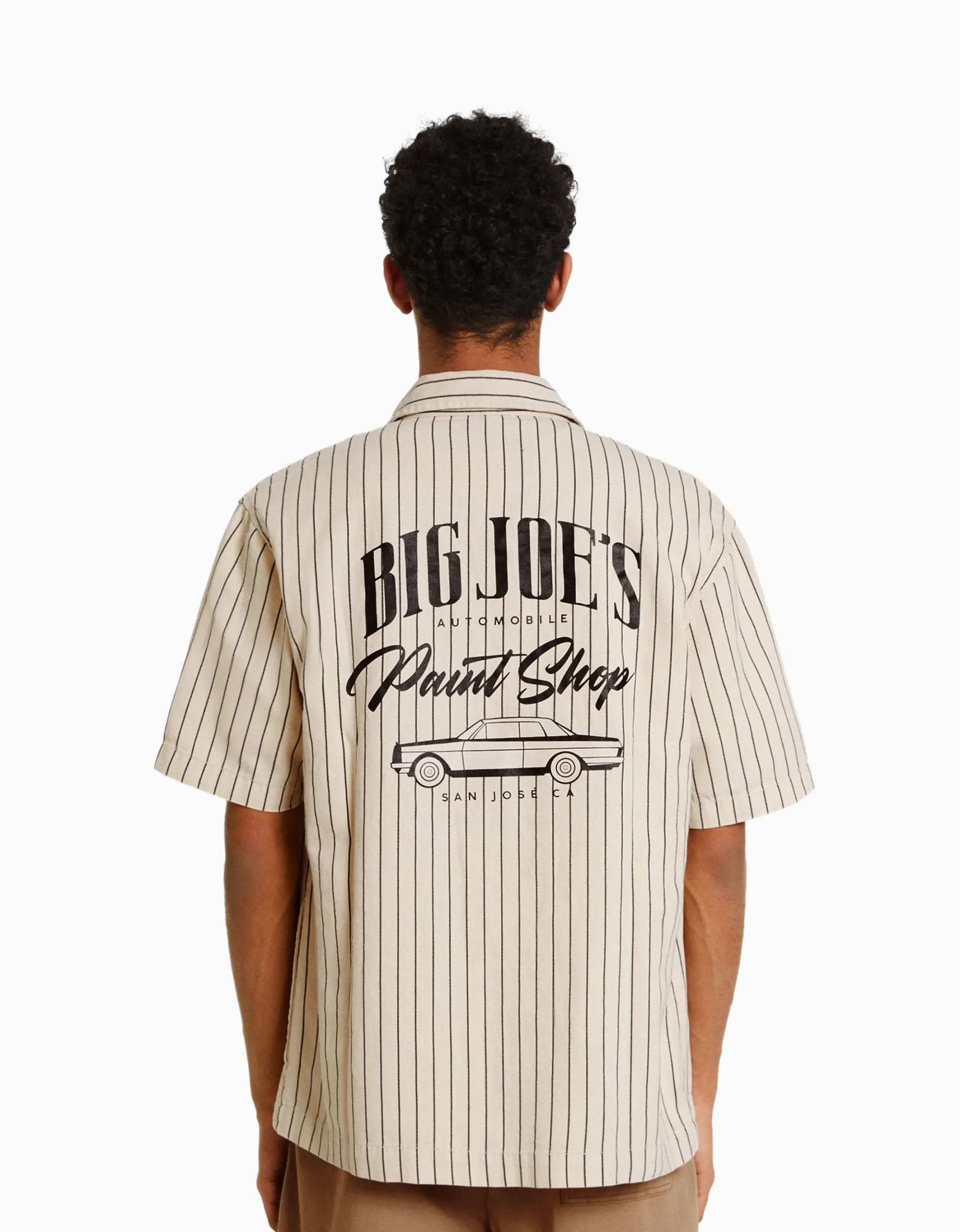 HOMME BERSHKA Surchemises*Surchemise manches courtes toile zippée