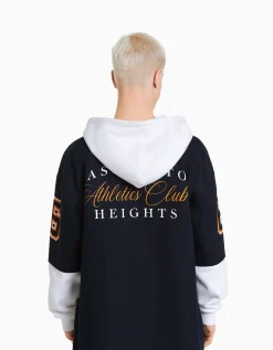 HOMME BERSHKA Vêtements*Surchemise manches longues capuche varsity molleton