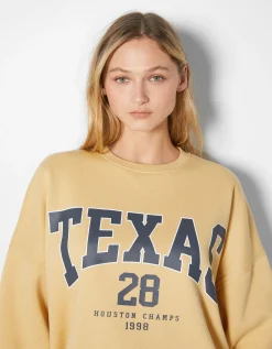 FEMME BERSHKA Pulls*Sweat ample imprimé