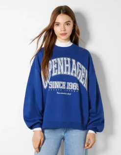 FEMME BERSHKA Pulls*Sweat ample imprimé