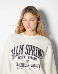 FEMME BERSHKA Sweats*Sweat ample imprimé