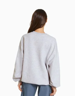 FEMME BERSHKA Pulls*Sweat ample imprimé