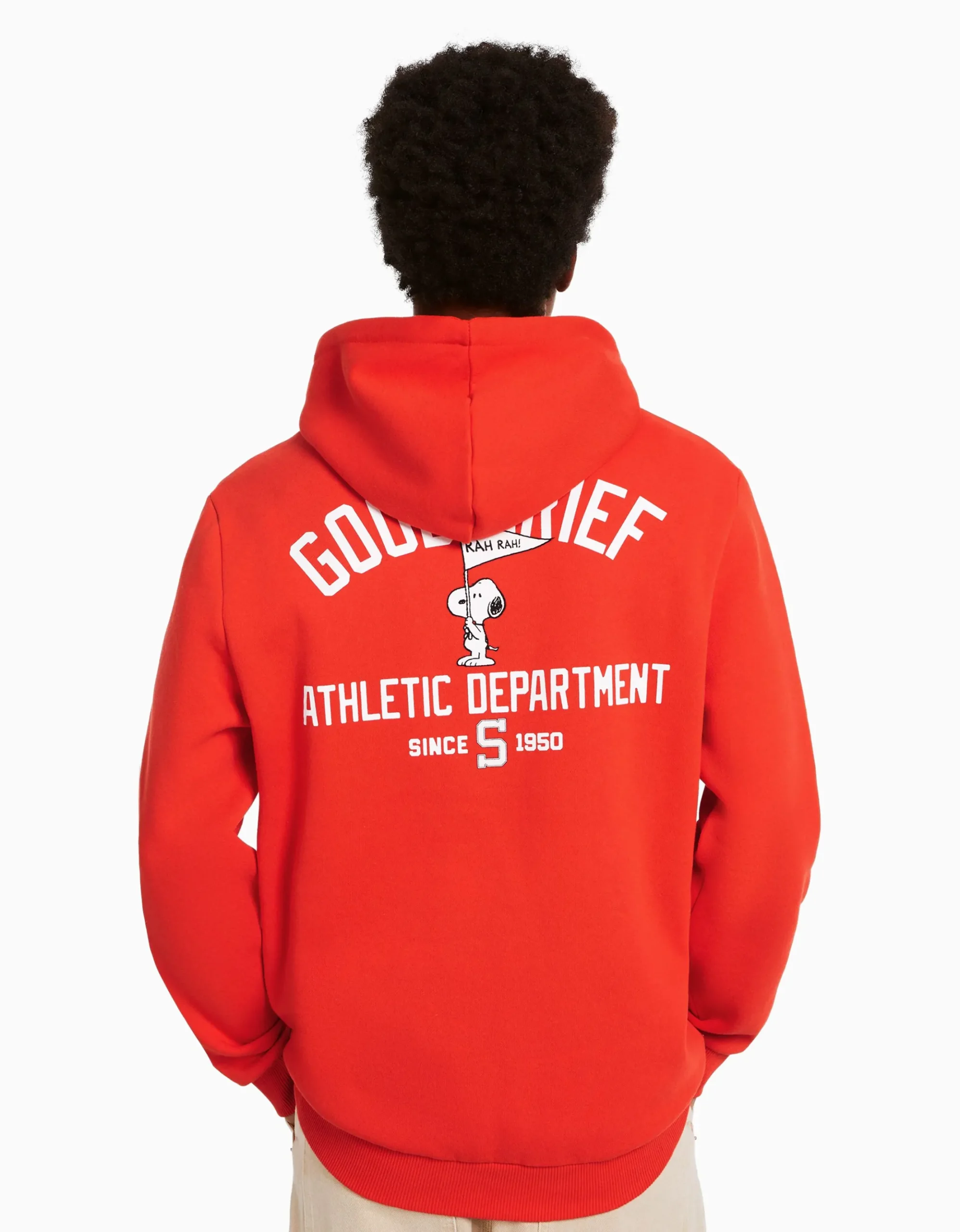 HOMME BERSHKA Vêtements*Sweat capuche brodé Snoopy