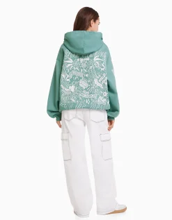 FEMME BERSHKA Sweats*Sweat capuche imprimé
