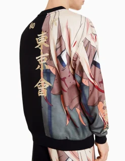HOMME BERSHKA Collaborations®*Sweat col rond imprimé TOKYO REVENGERS