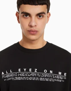 HOMME BERSHKA Vêtements*Sweat col rond Tupac