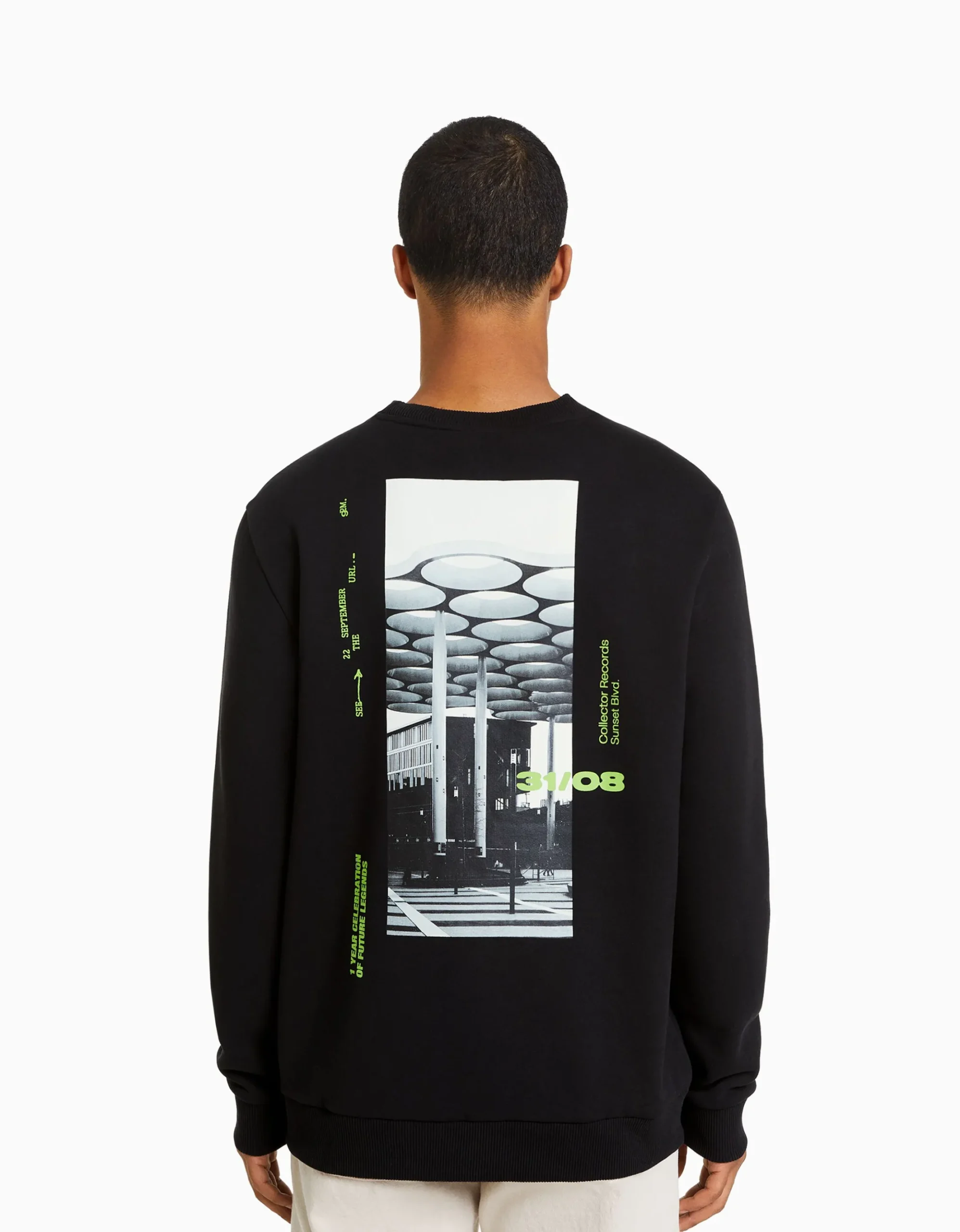 HOMME BERSHKA Sweats*Sweat easy fit imprimé photo