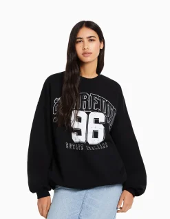 FEMME BERSHKA Sweats*Sweat manches longues imprimé