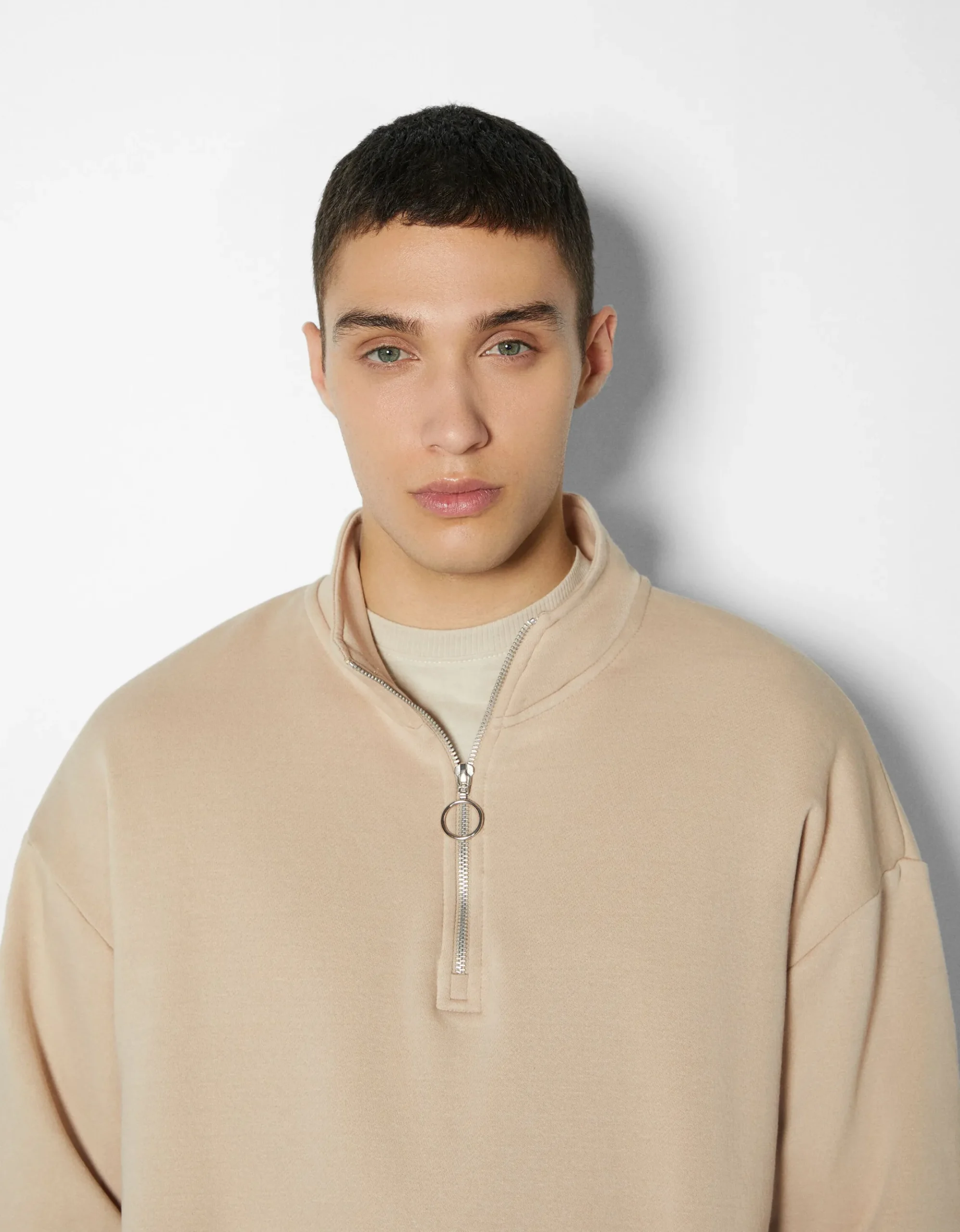HOMME BERSHKA Sweats*Sweat oversize col montant