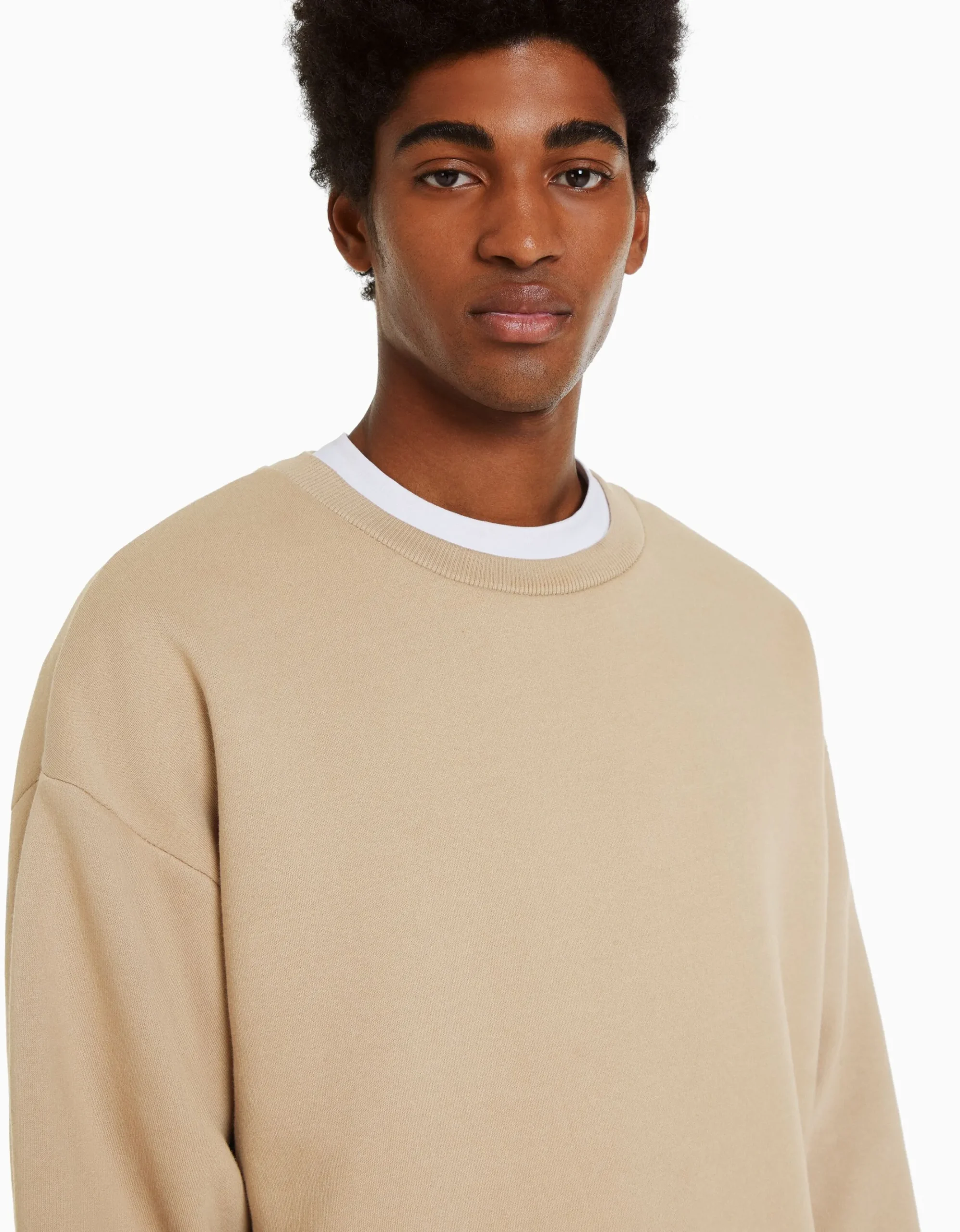 HOMME BERSHKA Vêtements*Sweat oversize col rond