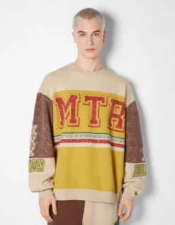 HOMME BERSHKA Sweats*Sweat oversize racing