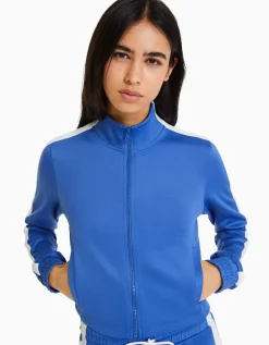 FEMME BERSHKA Sweats*Sweat sport zippé bande latérale