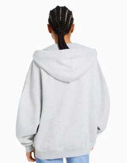FEMME BERSHKA Pulls*Sweat zippé capuche oversize