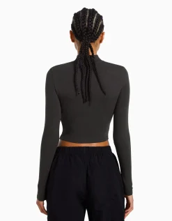 FEMME BERSHKA Tee-shirts*Top col montant manches longues