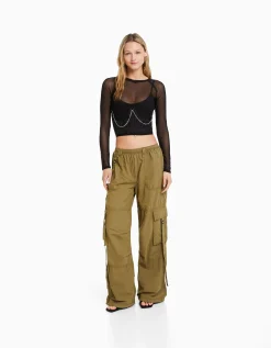 FEMME BERSHKA Ceintures*Top corset organza chaîne