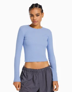 FEMME BERSHKA BSK Teen*Top manches longues bord-côte