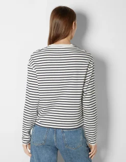 FEMME BERSHKA Tee-shirts*Top manches longues boxy fit rayures